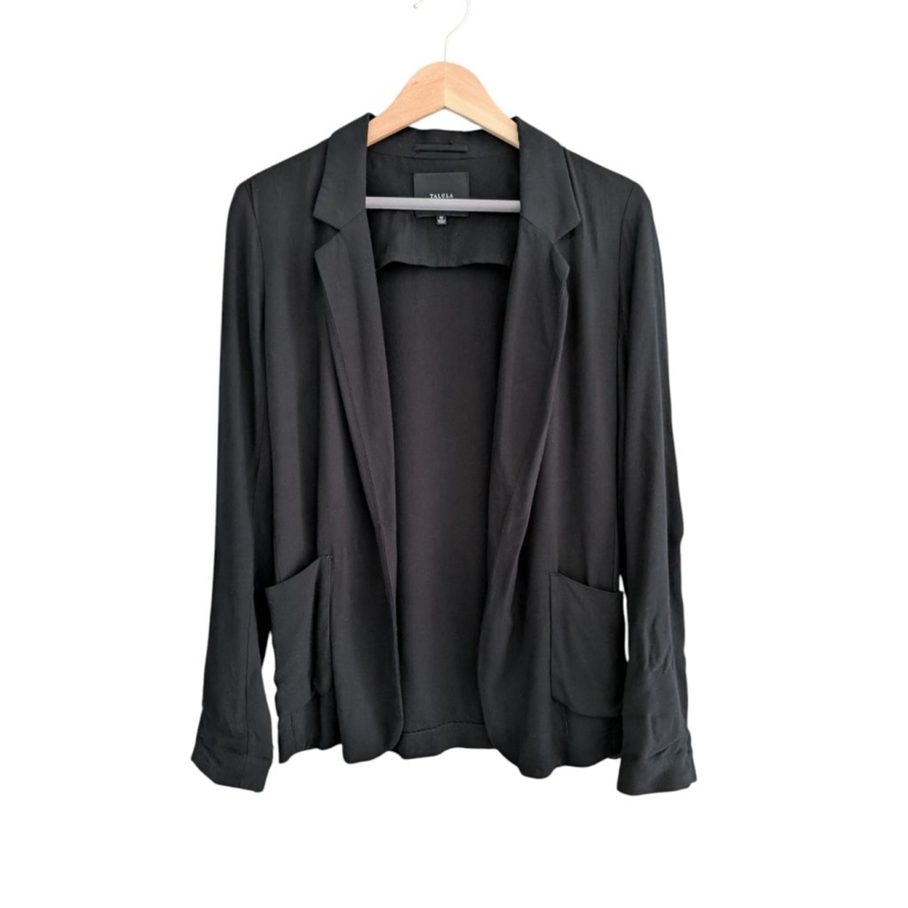 Talula Lightweight Open Front Black Blazer Cardigan Women's Size 00